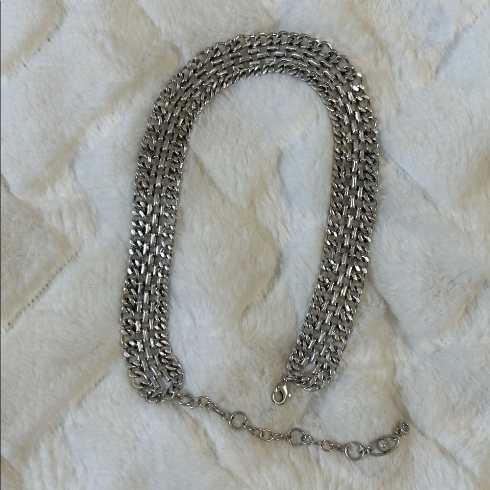 CAbi Silver Layered Necklace 16” - Picture 4 of 4